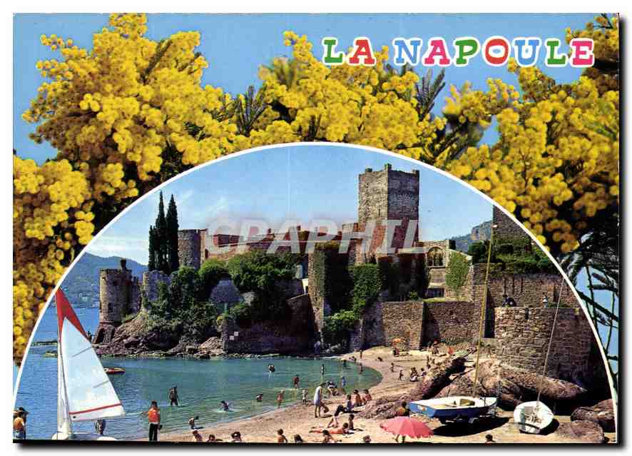 La Napoule — vue du château et de la plage — Les Editions Gilletta