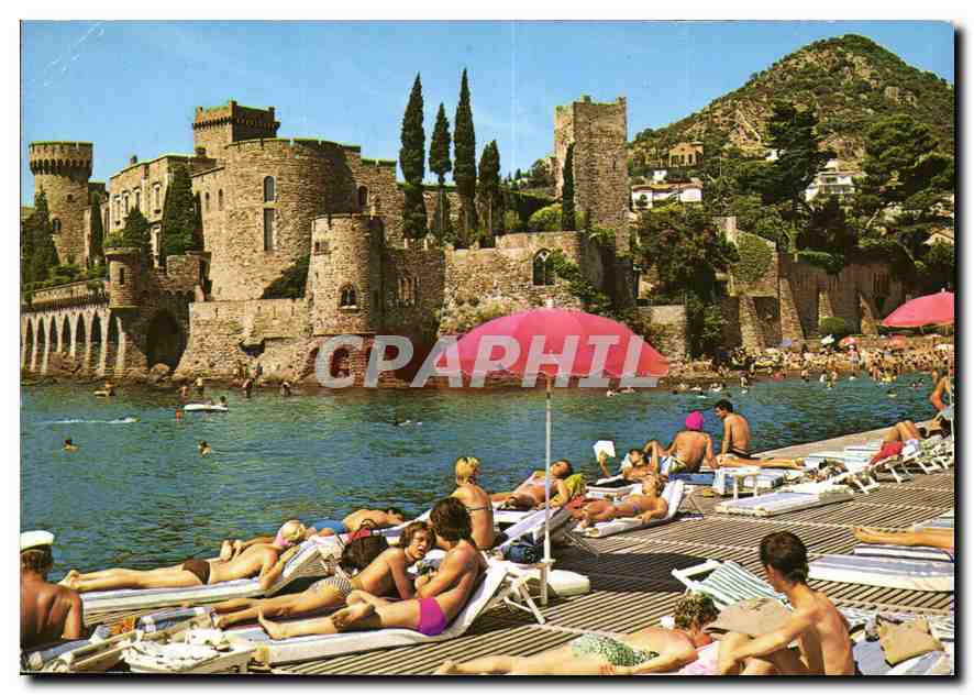 La Napoule — Le Château-musée au premier plan, la Plage du Port — Editions d'Art ALTART
