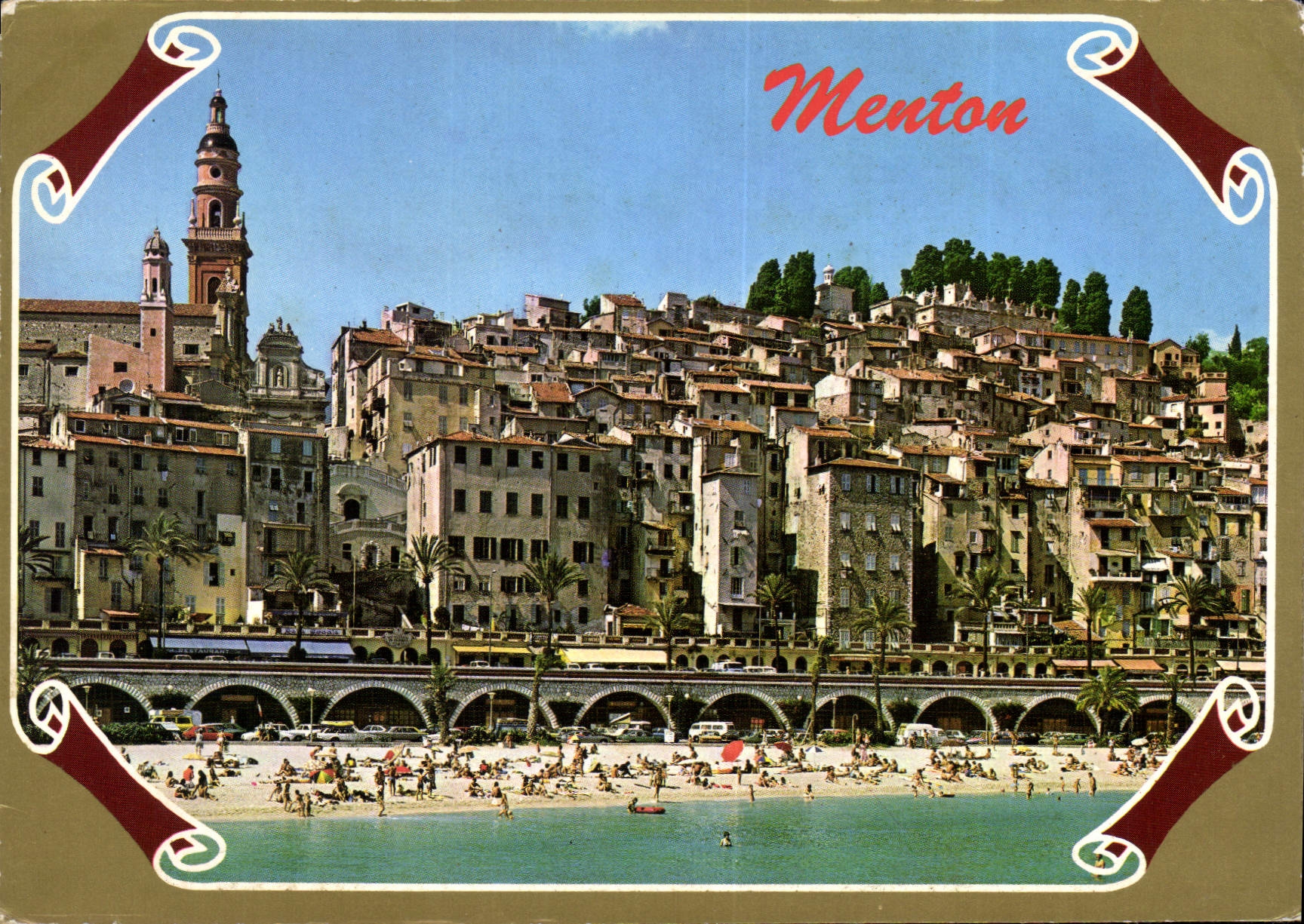 Menton — Vue de la vieille ville et de la plage — Editions S.E.C. n° 06