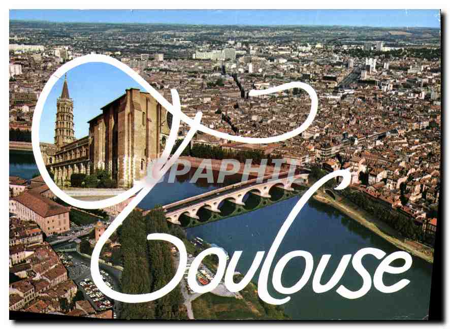 CPM Toulouse Ville d'Art la Basilique St Sernin Vue generale sur la Garonne 