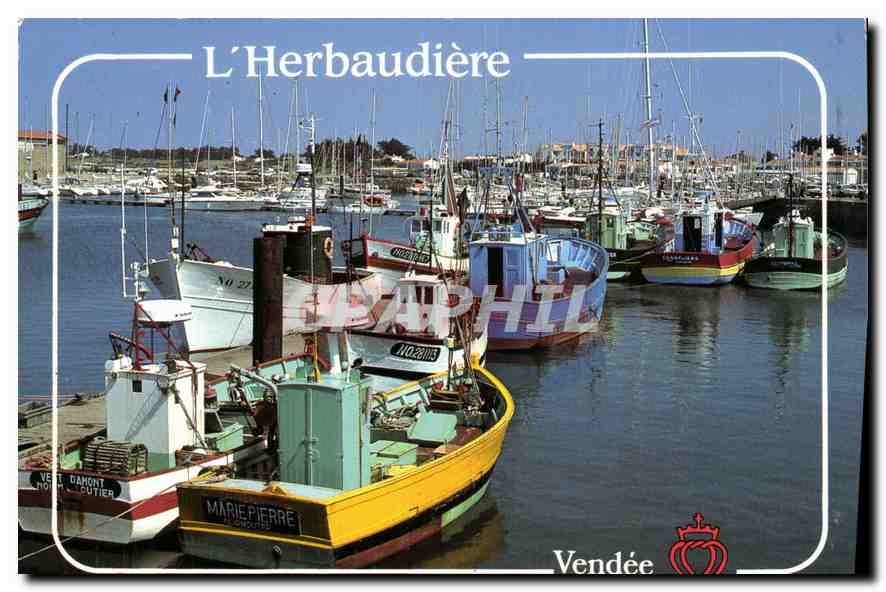 CPM La Vendee Touristique Ile de Noirmoutier le Port de l'Herbaudiere 