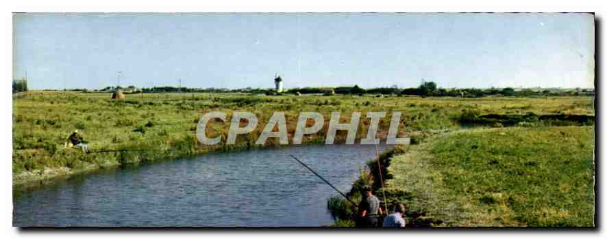 Les Marais en Vendée — Pêcheurs à la ligne — Éditions Mélichène & Théophile