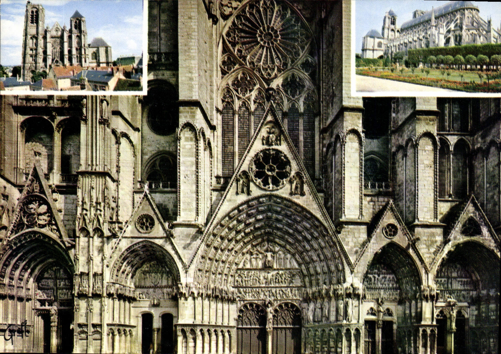 CPM En Berry Bourges Cher la Cathedrale St Etienne commencee en 1192 et consacree en 1324 est une de