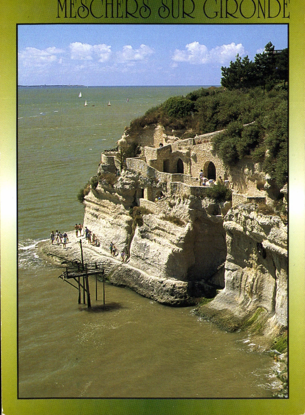 CPM Images de France Cote de Beaute Meschers sur Gironde les grottes troglodytes dominant l'estuaire
