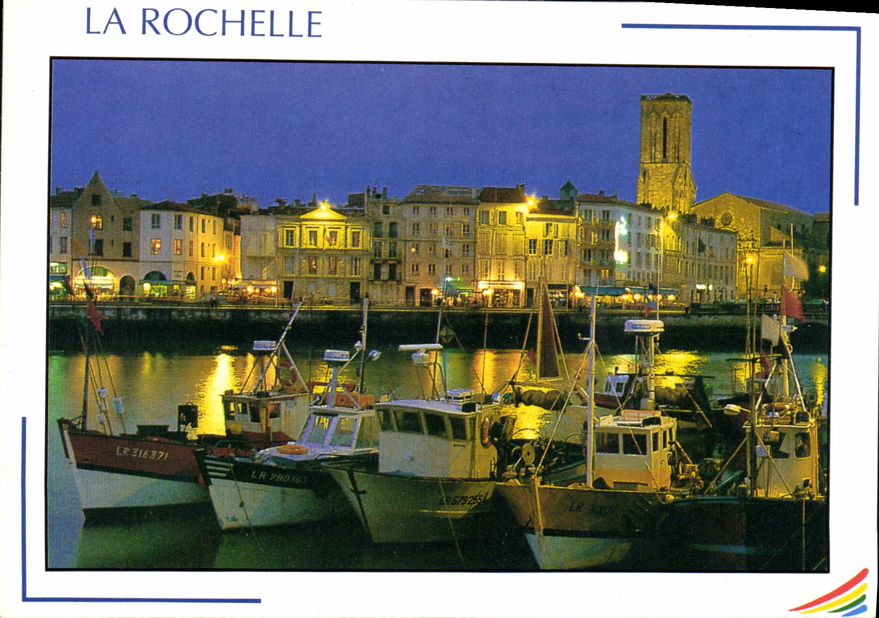 La Rochelle — Ambiance nocturne sur le Vieux Port — Images de France, Compagnie de Lamouche