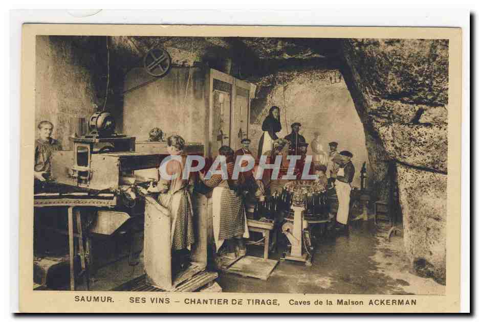 Saumur. Ses vins – Chantier de tirage, Caves de la Maison Ackerman