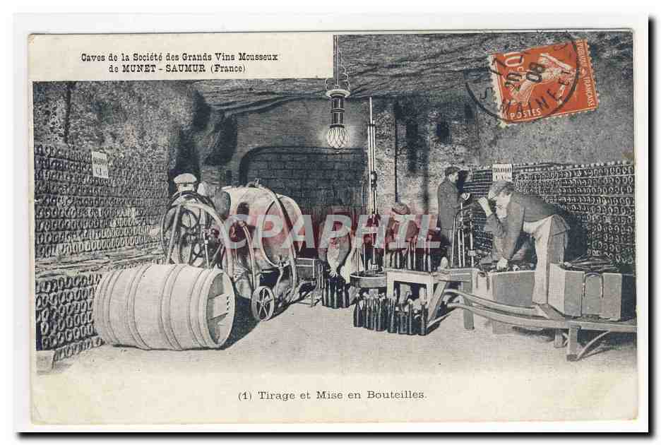 Caves de la Société des Grands Vins Mousseux de MUNET - SAUMUR (France) — Tirage et Mise en Bouteilles