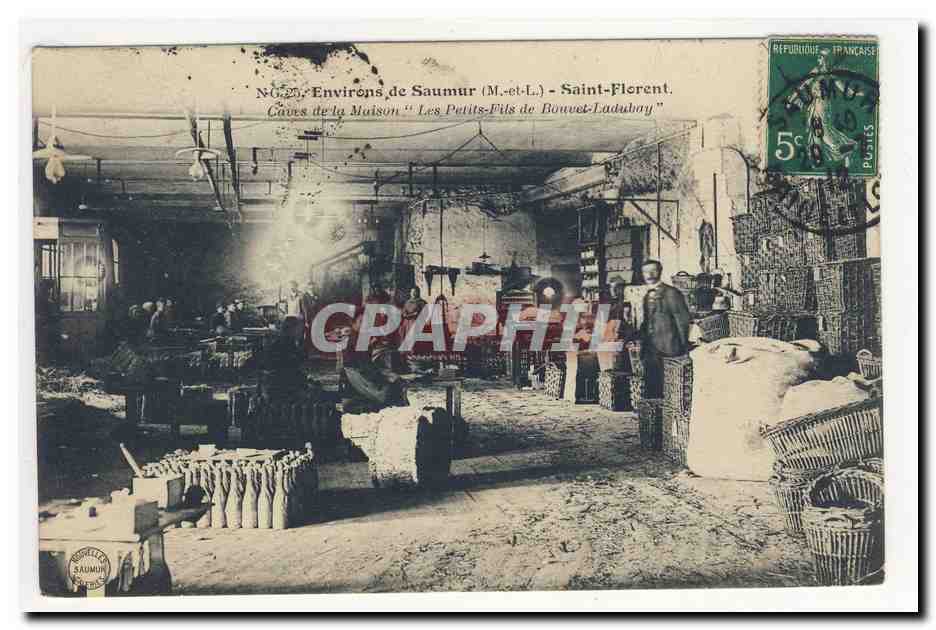 Cellars of the House "Les Petits-Fils de Bouvet-Ladubay" — Environs of Saumur (M.-et-L.) - Saint-Flérent — publisher: Modèle de Saumur