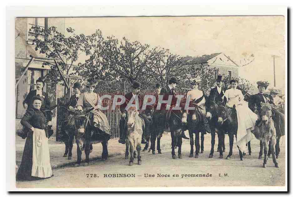 RoBINSON Une Noce en promenade Anes Animation CPA