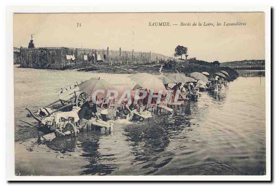 Saumur — Bords de la Loire, les Lavandières — éditeur Graphphil, n° 73