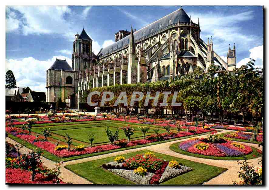 Bourges — Jardin de l'Hôtel de Ville et Cathédrale Saint-Étienne — Éditions GREFF, Paris