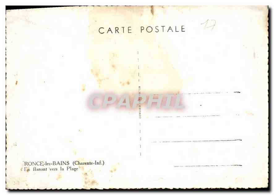 CPM Ronce les Bains Charente Inf En flanant vers la Plage  — Back