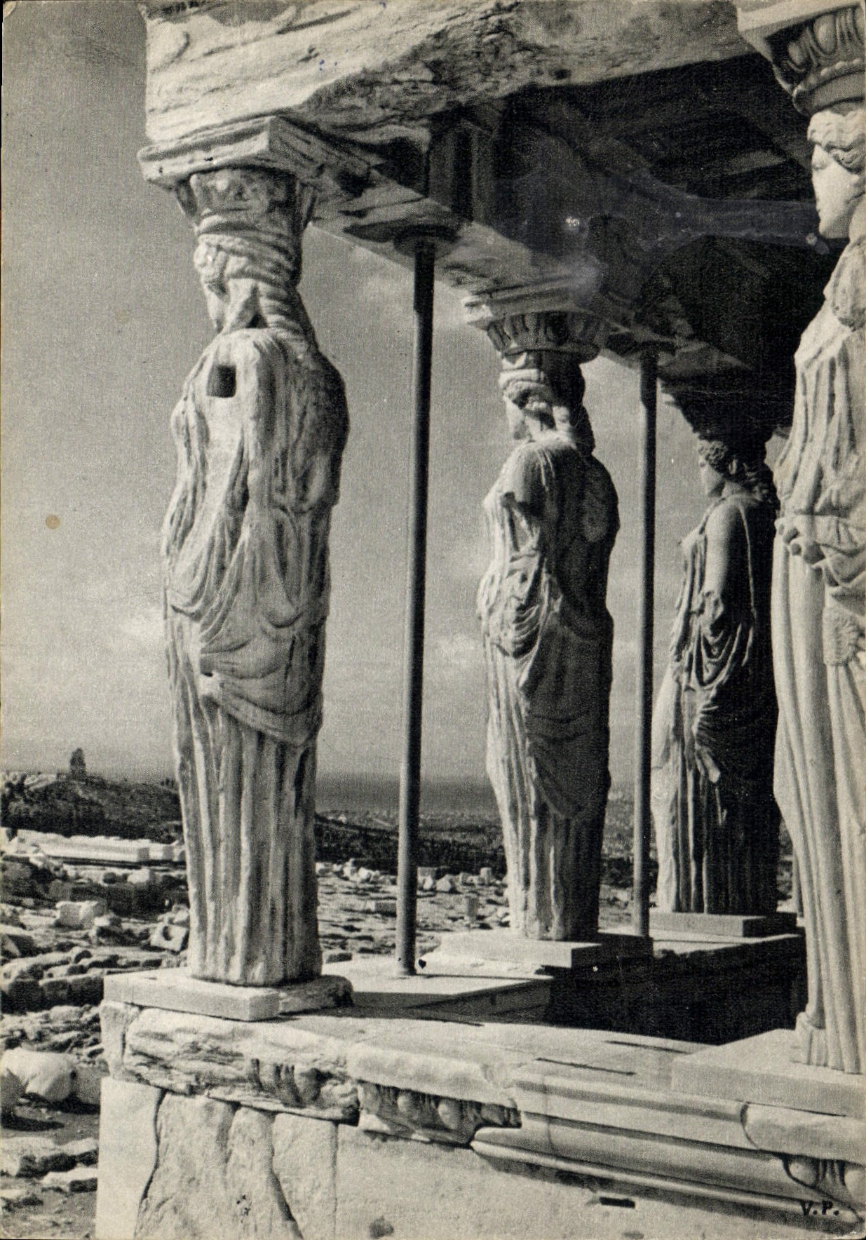 CPM Caryatides Erechteion of the Acropolis 
