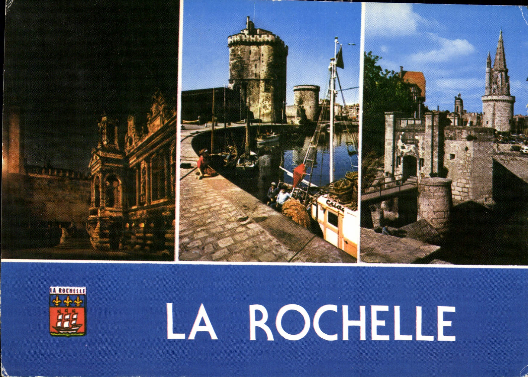 CPM La Rochelle Charente Maritime L'Hotel de Ville Les Tours de la Chaine et Saint Nicolas La tour d