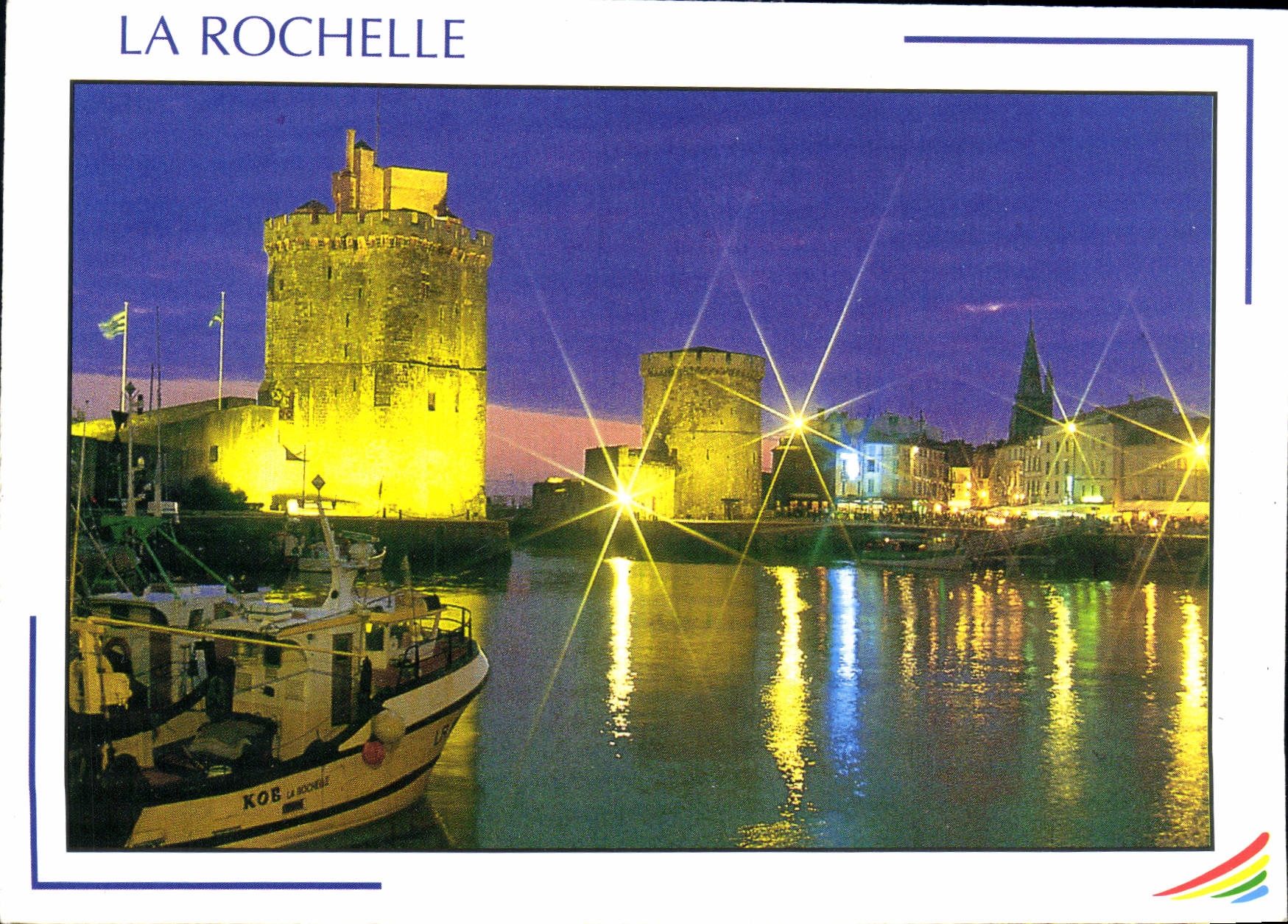CPM La Rochelle Charente Maritime Ambiance et reflets sur le Vieux Parc et les Tours de la Chaine et