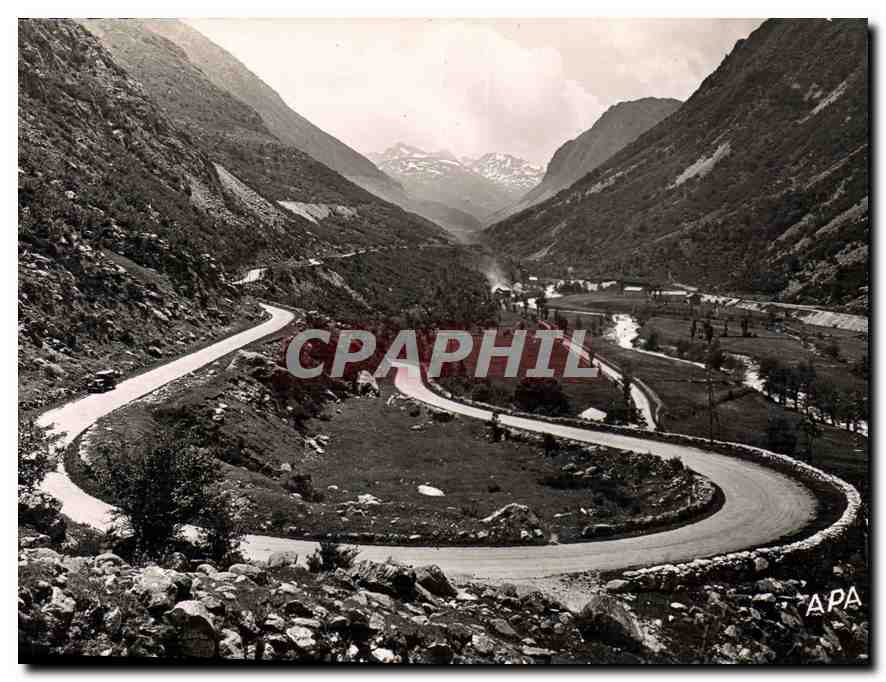 CPM Col du Puymorens pres l'Hospitalet Route d'Ax les Thermes a Andorre Le Grand Lacet de la Route N