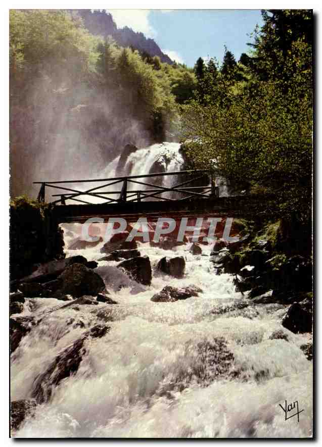 CPM Nos Belles Pyrenes Cauterets Hautes Pyrenees Cascade du Lutour 