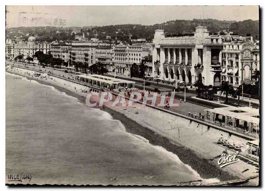 CPM Nice La Plage et la Promenade des Anglais 