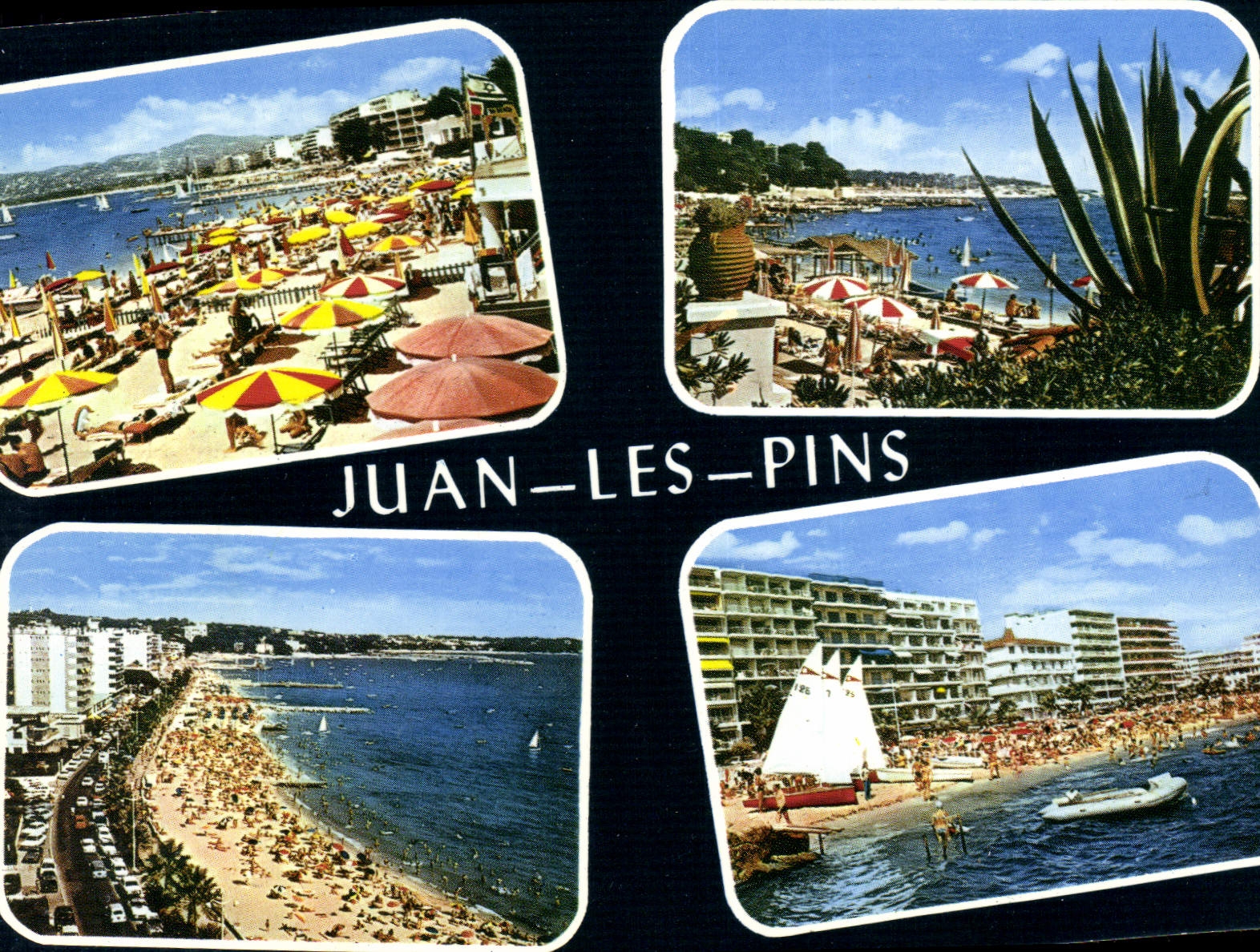 Juan-les-Pins — vue de la plage et des hôtels — Éditions d'Art Montluet