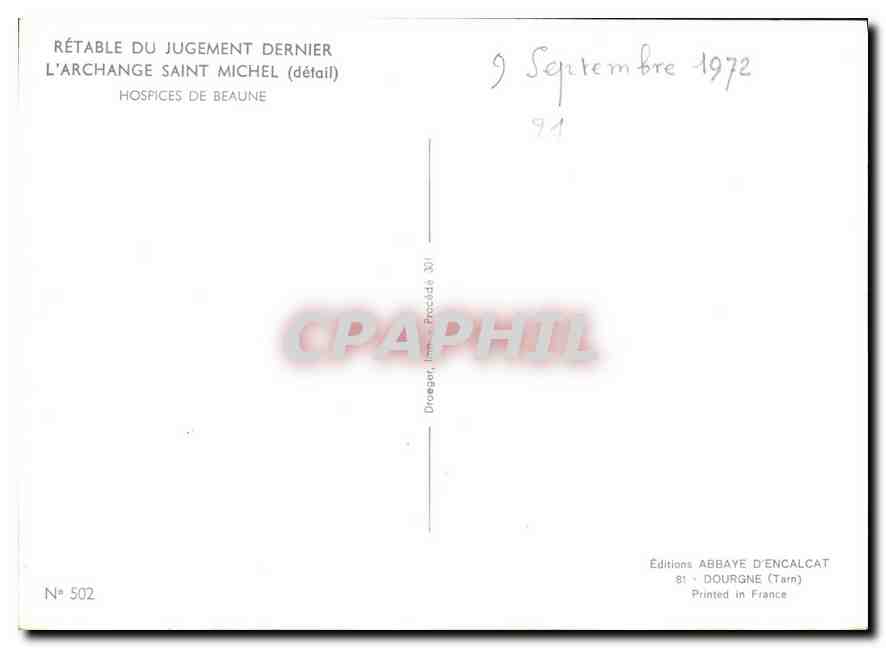 Rétable du Jugement Dernier — L'Archange Saint Michel (détail) — Éditions Abbaye d'Encaucat — Reverso