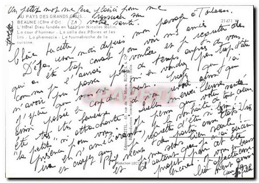Beaune — Hôtel-Dieu et sites historiques — Éditions STEL — Verso