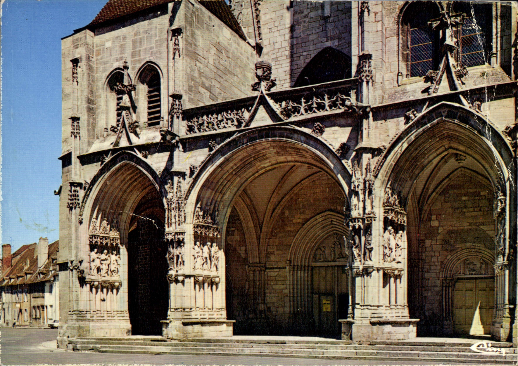 CPM Auxonne Cote d'Or Eglise Notre Dame Le Portail 