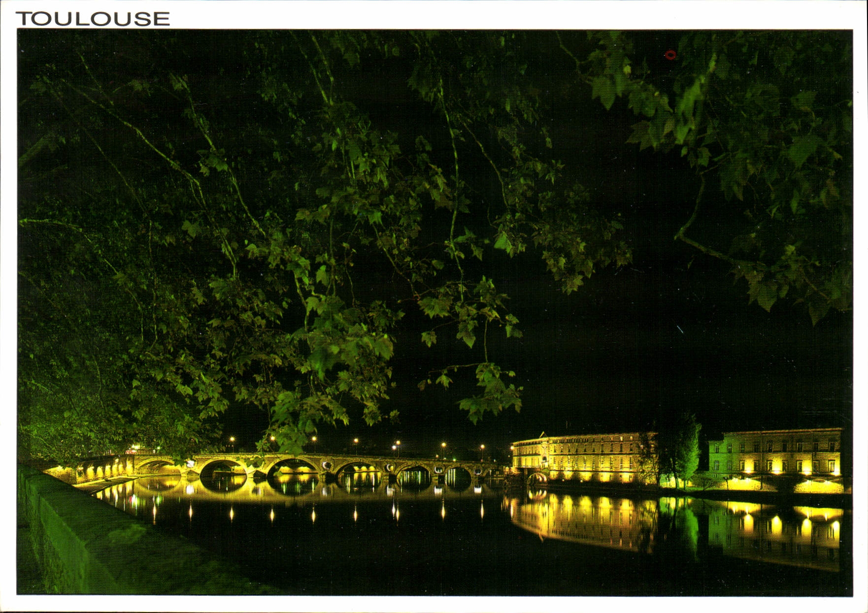 Toulouse — Pont Neuf und Hôtel Dieu in der Nacht — Éditions CELY N.10043