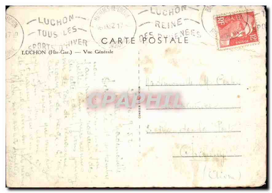 CPM Luchon Hte Gar Vue Generale  — Rückseite