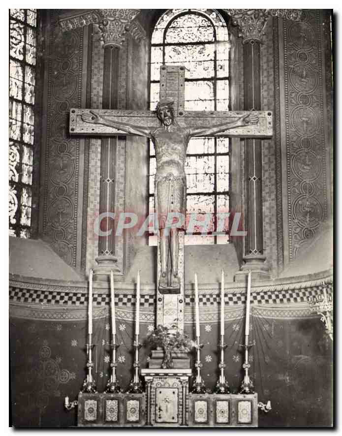 Toulouse (H.-G.) - Église Saint-Sernin - Croisillon Nord : Chapelle de la Sainte-Croix (Crucifix du XIIe s.)