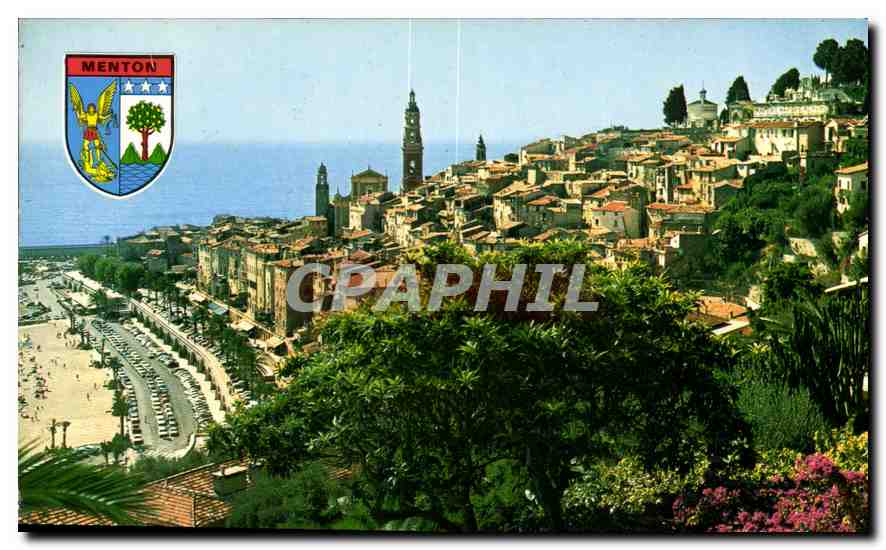 CPM Menton Alpes Maritimes La Vieille Ville 