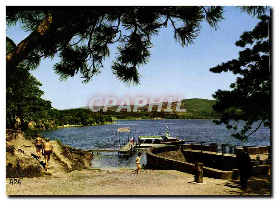 Bassin de Saint-Ferreol — Le Bout de la digue et l'Embarcadère — Départ du Bateau promenade — Société des cartes Postales A.P.A.-POUX - ALBI