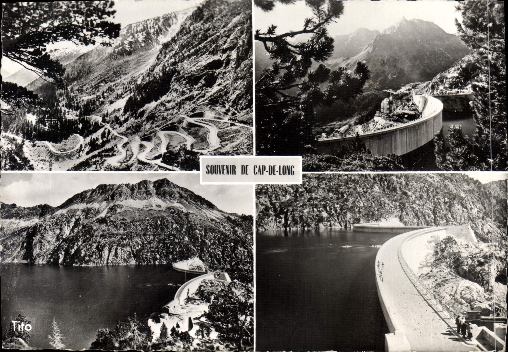 CPM Vallee d'Aure Barrage de Cap de long Les Lacets d'Oredon Le Barrage et le Sommet du Barrage 