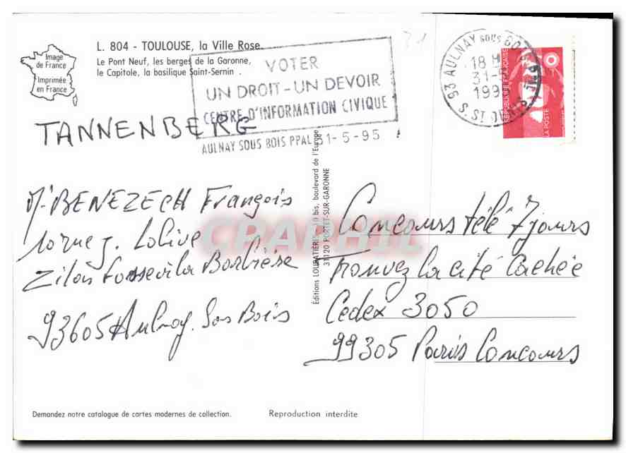 Toulouse — Télegramme souvenir — Éditions LUPITÈRE — Reverso