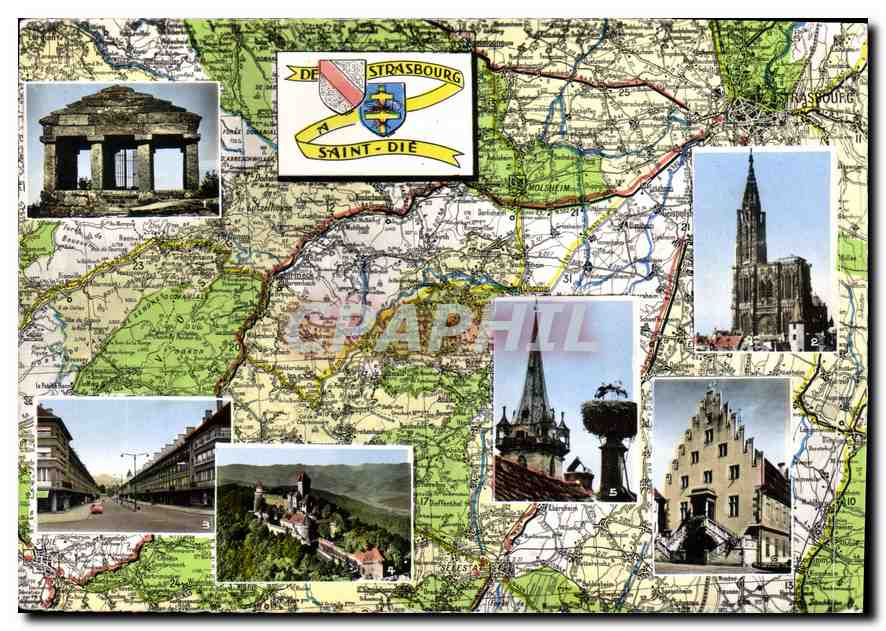 CPM De Strasbourg a Saint Die Donon Strasbourg Saint Die Haut Koenigsbourg Obernal 