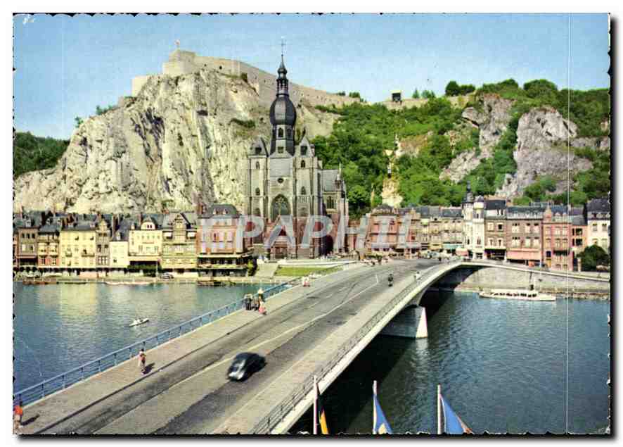 CPM Dinant Le Pont l'Eglise Notre Dame et le Teleferique de Brug 