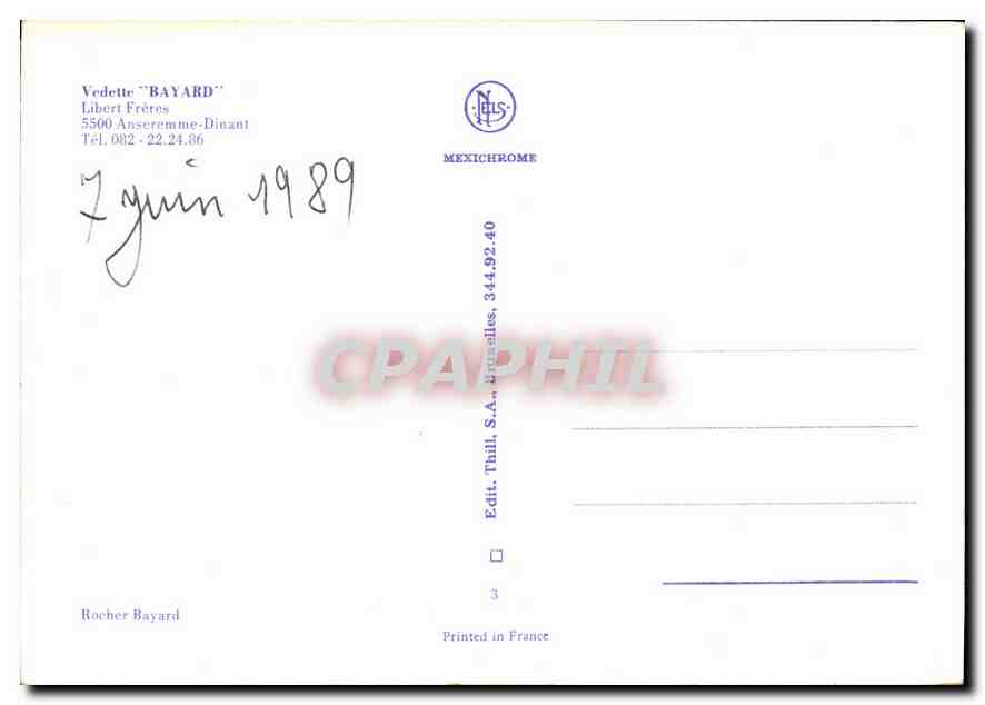 CPM Vedette Bayard Libert Freres Anseramme Dinant  — Rückseite