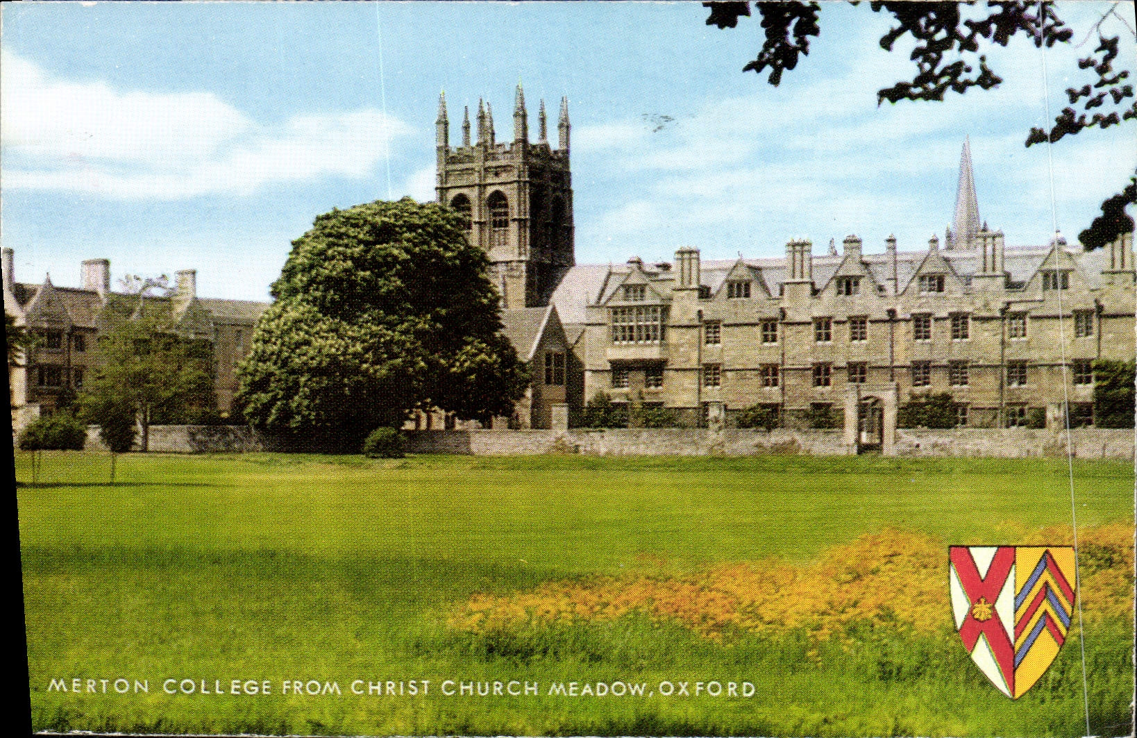 Merton College from Christ Church Meadow, Oxford — vue de l'abbaye et des bâtiments — éditeur non visible
