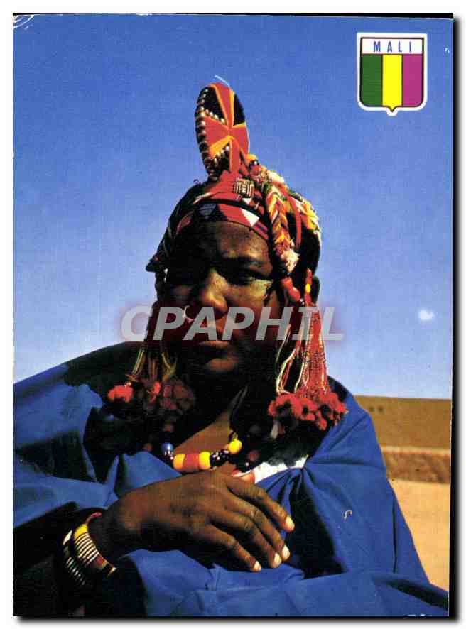 Coiffure de jeune Sonrai — Mali — éditeur Sacko Moussa, Bumako