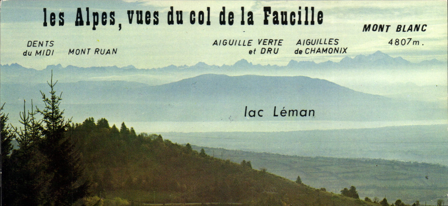 Les Alpes, vues du col de la Faucille — Éditions L. Cellard, N. 023