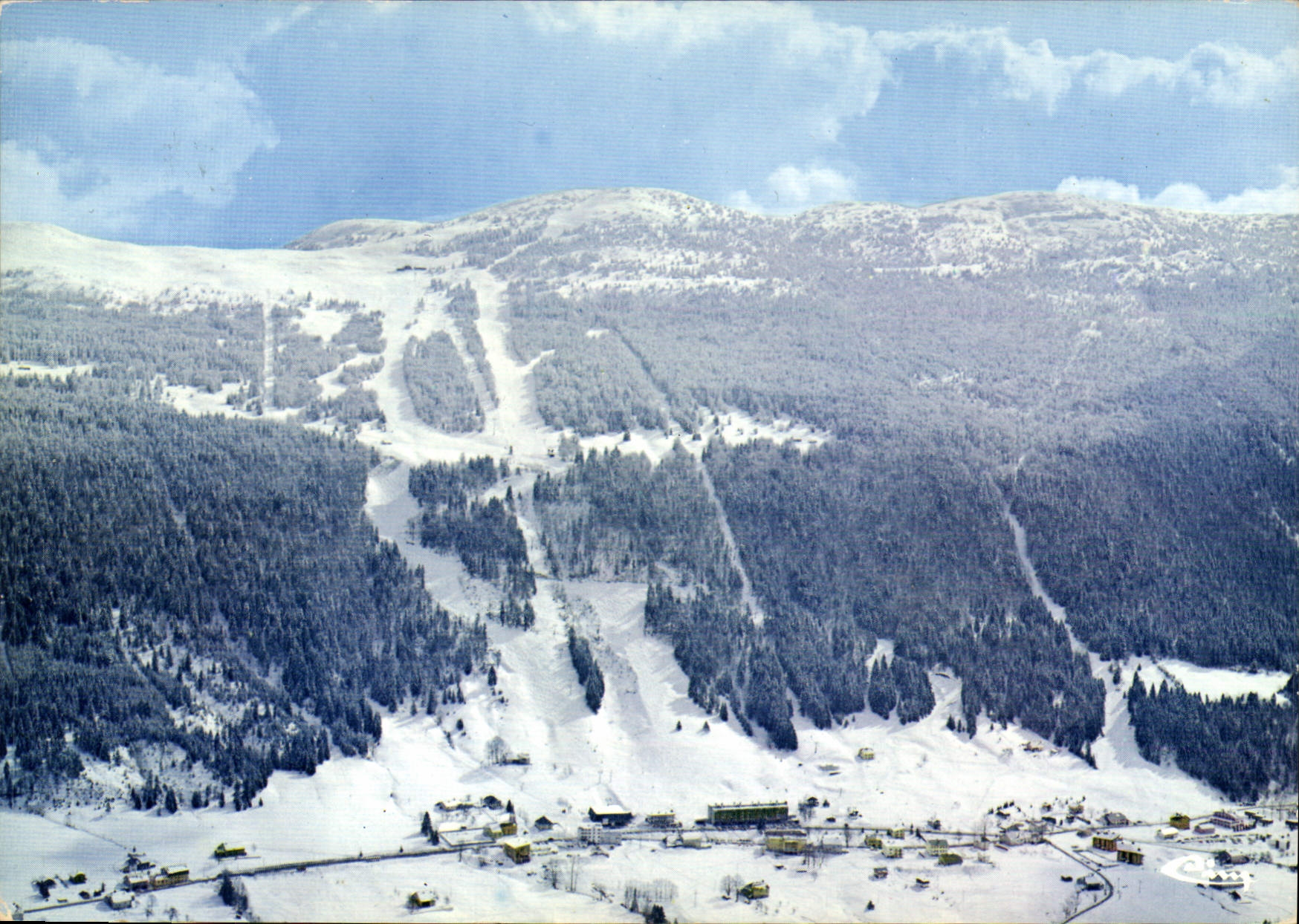 Lelex (Ain) — Vue aérienne — Les pistes et le village — Imprimeur Combiet