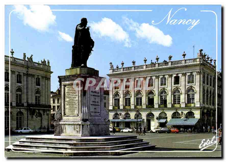 Nancy — Stanislas Square and Statue of Stanislas Leszczynski — Publisher Estel, no. 45
