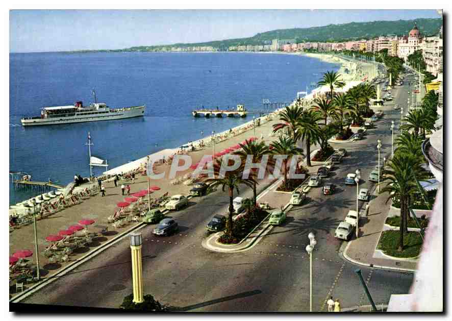 CPM Nice La Promenade des Anglais vue prise de l'Hotel Ruhl 