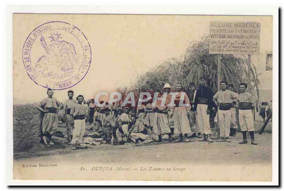 Oudjda (Maroc) — Les Zouaves au lavage