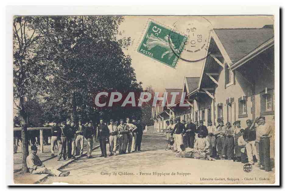 Camp de Châlons — Ferme Hippique de Suippes — Librairie Godart, Suippes — Chiché L. Gudrin
