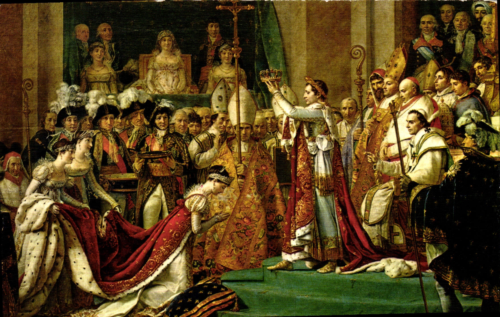 CPM Le Sacre de Napoleon Ier par le Pape Pie VII le 2 Decembre 1804 a Notre Dame de Paris Tableau de