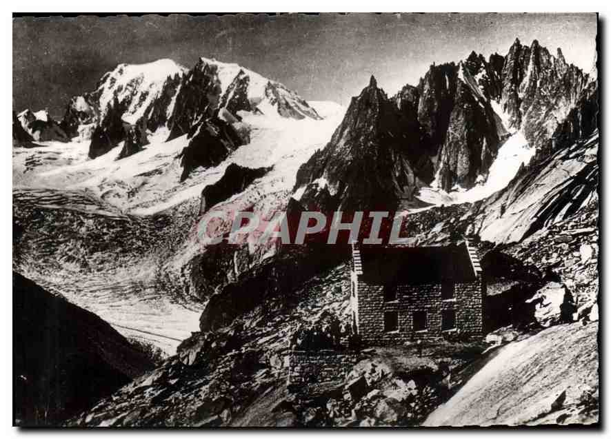 Chamonix - Le nouveau refuge du Couvercie (2698 m.) — Au fond, le Mont-Blanc — Édition « La Cigogne », 3, rue des 4-équipages