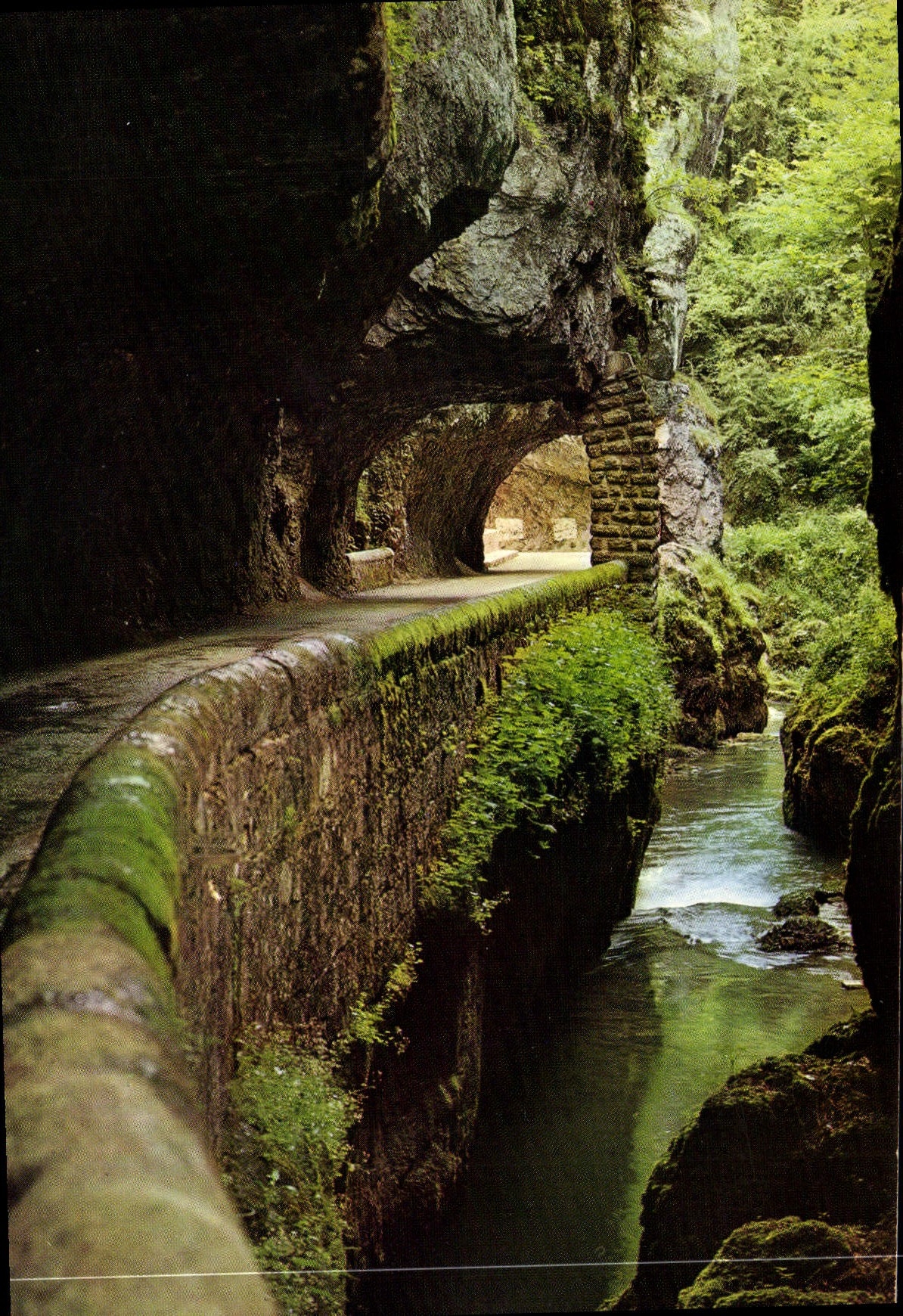 CPM Les Alpes en couleurs naturelles le Vercors la route a l'interieur des Grands Goulets et la Vern