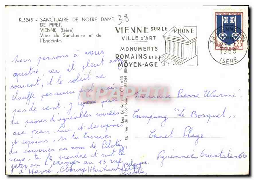 CPM Sanctuaire de Notre Dame de Pipet Vienne Isere vues du Sanctuaire et de l'Enceinte  — Rückseite