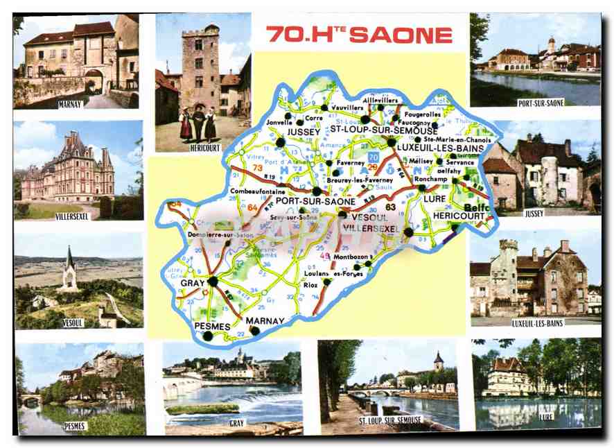 CPM Haute Saone Prefecture Vesoul sous Prefecture Lure Homme celebre Xavier de Montepin 
