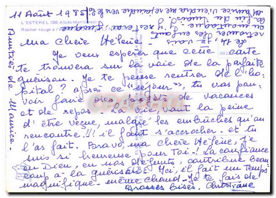 CPM L'Esterel Alpes Maritimes Rocher rouge  — Verso